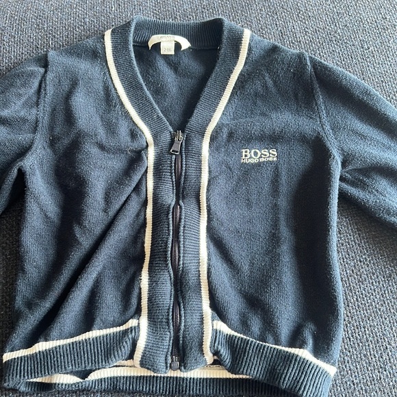 kids boss shirt. No stains or rips. Good condition. Light chip of zipper colour - Picture 1 of 3